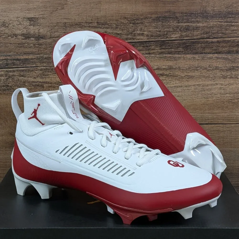 Nike Jordan Vapor Edge Pro 2 Men's 11 WIDE Oklahoma PE Cleats FJ5700-106